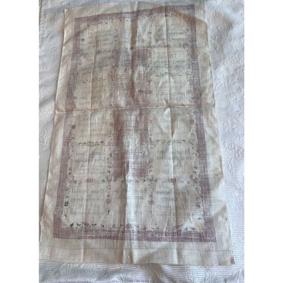 Pennsylvania Dutch Linen Tea Towel Foodie Meal Translations - Picture 4 of 5